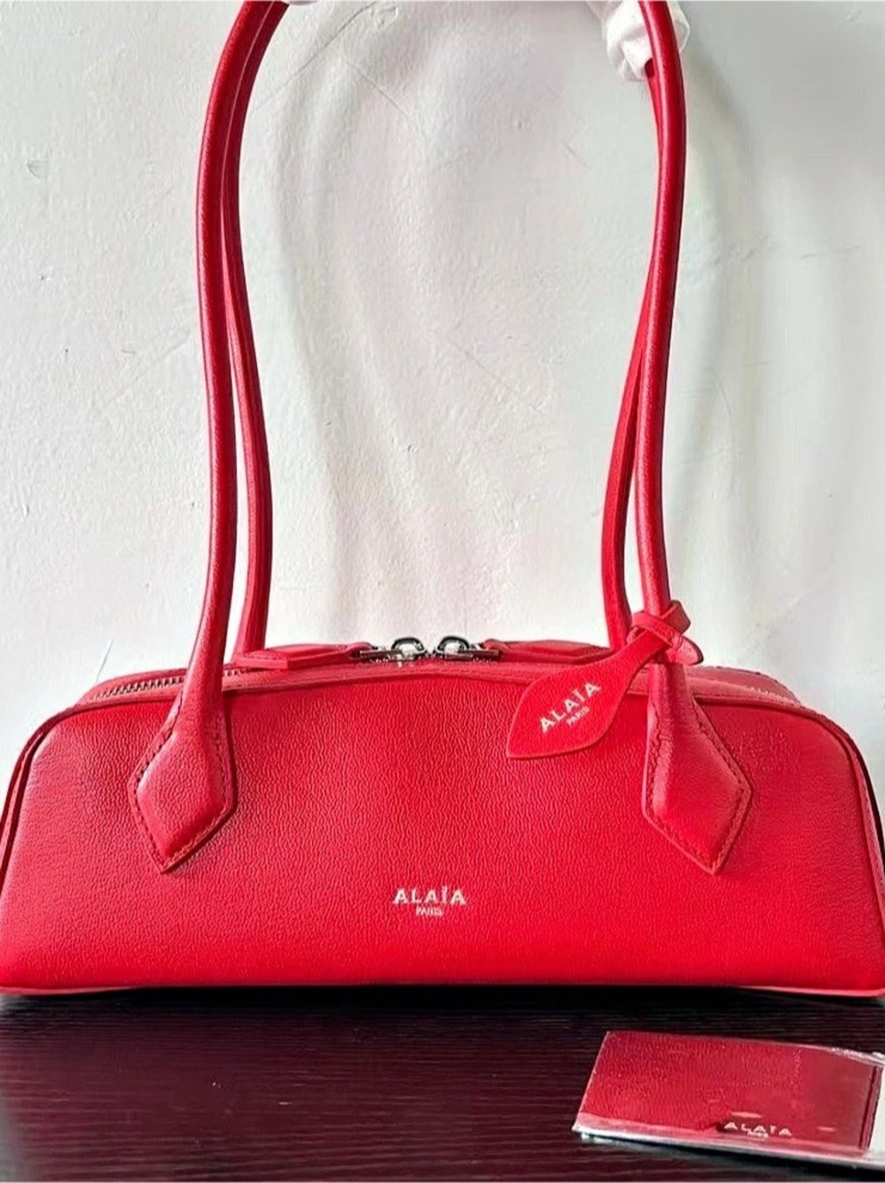 💕ALAÏA Le Teckel Small Shoulder Bag Red Shoulder Bag NWT